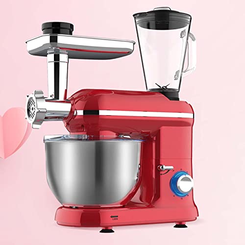ADVWIN 3 in 1 Stand Mixer, 1100W 5.5L Kitchen Food Mixer, 6 Speed with Tilt-Head Pulse Electric Mixer, Multi-function Standing Mixers, Chef Machine Meat Blender& Flour Mixing& Juice Extracter