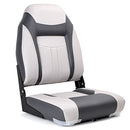 NORTHCAPTAIN S1 Deluxe High Back Folding Boat Seat,Stainless Steel Screws Included,Light Grey/Charcoal(2 Seats)