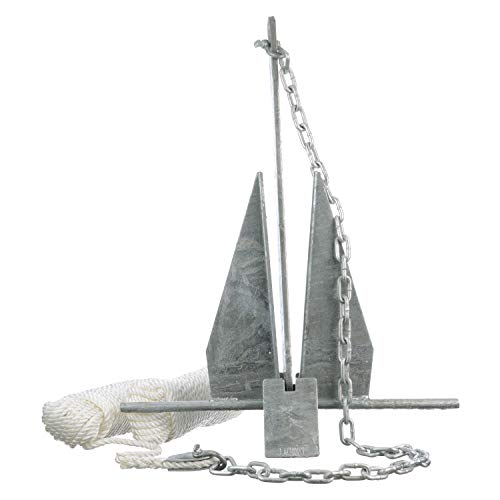 Seachoice 41732 Galvanized Steel Anchor Kit - Includes Lead Chain, Shackles, 150-Foot Anchor Line, for Boats 25 to 30 Feet One Size