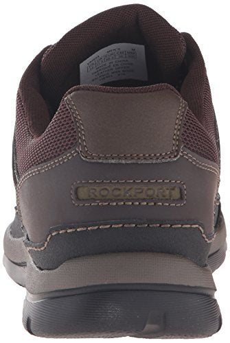 ROCKPORT Men's Get Your Kicks Mudguard Blucher Oxford, Dark Brown Leather, 16 Wide