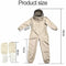 Full Beekeeping Suit Bee Suit Heavy Duty with Leather Ventilated Keeping Gloves (XXL with Gloves)