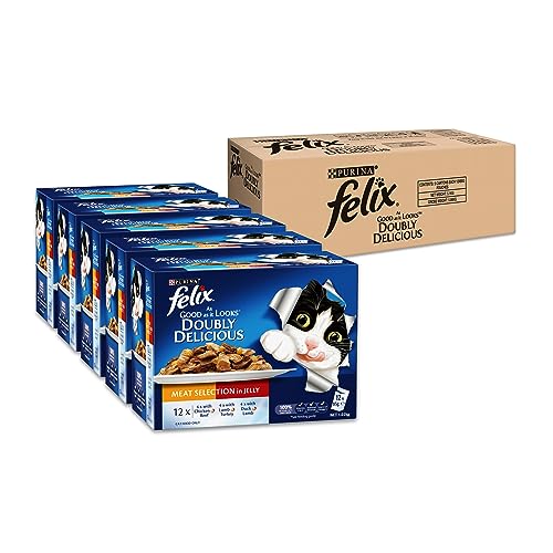 FELIX Adult As Good As It Looks Doubly Delicious Meat Wet Cat Food 60x85g