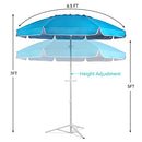 AMMSUN Shade Umbrella, Premium Portable Umbrella with Stand, 6.5ft Lightweight Sports Umbrella for Sporting Games, Adjustable Instant Sun Protection Easy to Carry (Sky Blue)