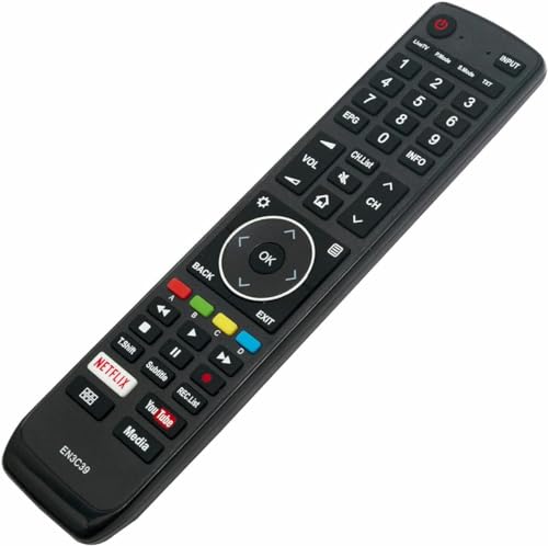 Universal Remote Control for Hisense Remote Control - Direct for All Hisense TV Remote Control Smart TVs, with Shortcut Buttons for Netflix, Media, YouTube EN3C39