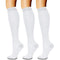 Compression Socks (3 Pairs), 15-20 mmhg is BEST Athletic & Medical for Men & Women, Running, Flight, Travel, Nurses, Pregnant - Boost Performance, Blood Circulation & Recovery (Small/Medium, White)