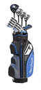 MacGregor Men's DCT3000 Set & Golf Bag Golf Club Package Set, Black/Royal, 5-SW, Putter