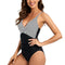YNIQUE Women's One Piece Swimsuits Color Block Bathing Suits Tummy Control Criss Cross Front Swimwear
