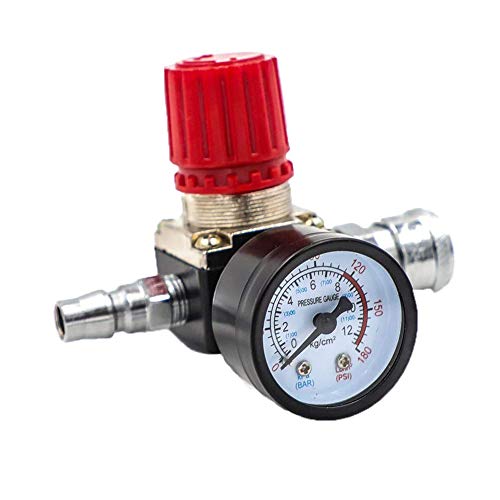 3 Way Air Compressor 1/4" Pressure Regulator Gauge 140PSI Control Valve