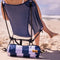 WILD AUSSIE Compact Folding Camping Chair | Hiking & Backpacking Chair | Portable & Durable | 120kg Capacity (Navy & White Stripes)