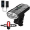 Necomi Bicycle Lights Front and Back Set,1200 lumens 5800mAh Battery USB Rechargeable Bicycle Headlight with Rotatable Stand, 13 Modes IP65 Waterproof
