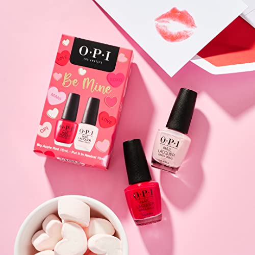 OPI BE MINE Nail Lacquer Duo (Big Apple Red, Put It In Neutral)
