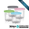 Ninja Creami Pints 4 Pack, Compatible with NC299AMZ & NC300s Series Creami Ice Cream Makers, Genuine Ninja Pint, BPA-Free & Dishwasher Safe, Color Lids, Clear/Grey/Lime/Pink/Aqua, XSKPLD4BCD