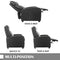 ZUNMOS Living Room PU Leather Adjustable Single Recliner Sofa Home Theater Seating Reading Chair for Bedroom, 34.25D x 27.17W x 38.58H in, Dark Black