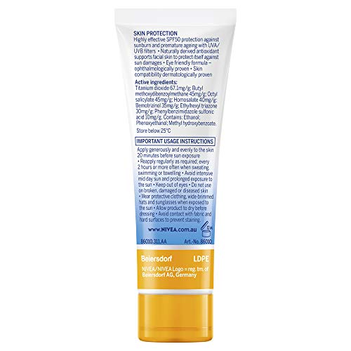 NIVEA SUN UV Face BB Cream Tinted Face Sunscreen SPF50 (50ml), Tinted Face Sunscreen for Daily Use with SPF50, Immediate UVA/UVB Protection, Non-Greasy Sunscreen for Face