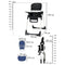 BABY JOY High Chair for Babies & Toddlers, Foldable Highchair with Multiple Adjustable Backrest, Seat Height and Footrest, Removable Tray, Detachable PU Leather Cushion, Built-in Rear Wheels (Black)