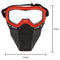 Surper 2 Pack Face Mask Tactical Mask Compatible with Nerf Rival, Apollo, Zeus, Khaos, Atlas, Artemis Blasters Rival Mask (Red&Blue)