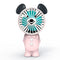 4000mAh Personal Fan 3.5 inch Handheld Fan, Up To 14 Hours Running time 3 Speeds Mini Stand Fan Desk Fan with Led Light Pocket Fans for Home/ Travel/ Outdoor, Pink