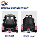 LJX Hoverboard Seat Attachment, Go Kart, Hoverboard Accessories for 6.5” 8” 10” Hoverboard, Wider Seat, Suitable for All Ages (Pink)