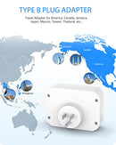 LENCENT AU/NZ to US Plug Adapter with 2 Outlets 4 USB Charger, American Outlet Adapter, Grounded America Travel Adapter for USA Mexico Canada Thailand Peru Philippines Taiwan Vietnam (Type B)