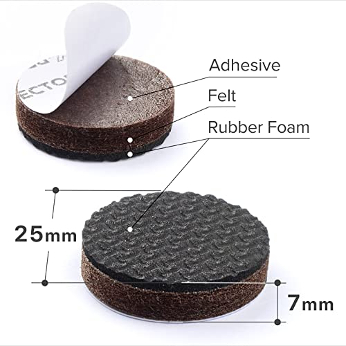 Non-Slip Furniture Grippers X-PROTECTOR 36 pcs - Premium 25 mm Furniture Pads - Best Self-Adhesive Rubber Feet for Furniture Feet - Ideal Non-Skid Furniture Floor Protectors to Keep Furniture in Place!