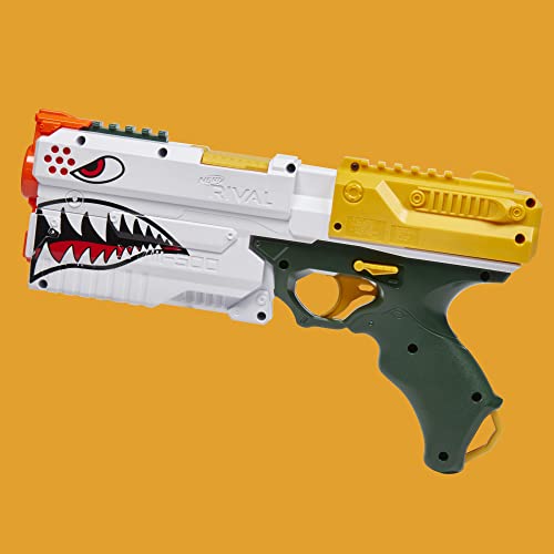 NERF Rival Kronos XVIII-500 Blaster, Breech-Load, 5 Rival Rounds, Spring Action, 90 FPS Velocity, White Color Design (Amazon Exclusive), (F4729)