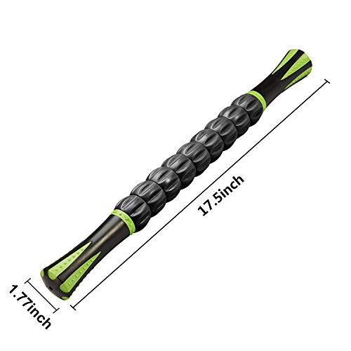 Muscle Roller Stick, Body Massage Roller Tool for Athletes, 46cm Muscle Roller for Relieving Muscle Soreness, Soothing Cramps, Massage, Physical Therapy & Body Recovery