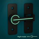 1PC Luminous Sliding Door Latch Lock,Barn Door Lock,90 Degree Gate Latches Heavy Duty Flip Latch Safety Door Bolt Latch,90 Degree Self Luminous Sliding Barn Door Latch,Door Bolt Latch Lock for Barn