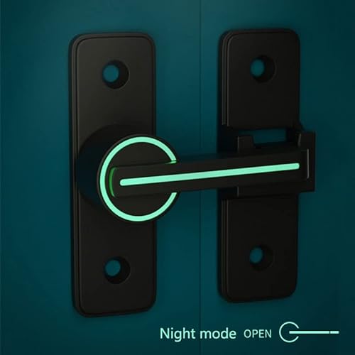 1PC Luminous Sliding Door Latch Lock,Barn Door Lock,90 Degree Gate Latches Heavy Duty Flip Latch Safety Door Bolt Latch,90 Degree Self Luminous Sliding Barn Door Latch,Door Bolt Latch Lock for Barn