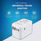 Premium 65W USB-C GaN III Pro Fast Charging Universal Travel Adaptor, with 2 USB Ports & 3 USB-C for iPhone, Samsung, Pixel, Laptop, for USA/UK/EU/AUS/Japan/China/Singapore (White)