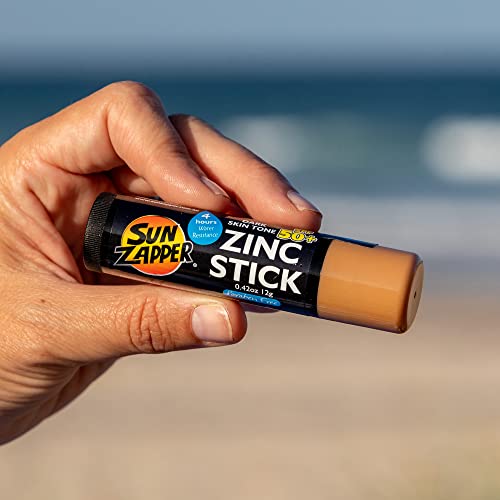 Sun Zapper SPF 50+ Medium Dark Skin Tone Zinc Stick Sunscreen 12 g