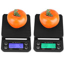 3KG/0.1g Electronic LCD Digital Kitchen Food Scale Drip Coffee Weighing with Timer(Green)