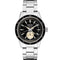 SEIKO Men's Black Dial Silver Stainless Steel Band Presage Automatic Watch, Black, Casual, Classic, Dress/Formal