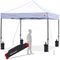 ABCCANOPY 3x3m Gazebo Outdoor Canopy Pop Up Tent Folding Marquee Party Wedding Camping Commercial Instant Canopy,Bonus Carrying Bag，Kingkong-Series Clean White