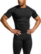 TSLA Men's Cool Dry Short Sleeve Compression Shirts, Athletic Workout Shirt, Active Sports Base Layer T-Shirts MUB20-BLK_Large