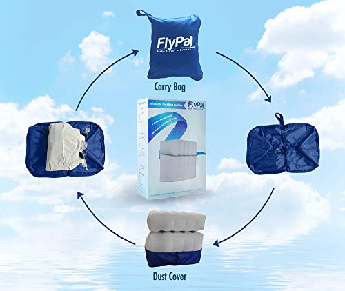 FLYPAL Inflatable Foot Rest for Air Travel, U.S Patented 2 in 1 Design, Blow-Up Pillow Cushion for Home, Office and Kids to Sleep on Long Flights, 17“x11 x17, Grey.