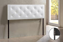 (King, White) - Wholesale Interiors Baxton Studio Baltimore Modern and Contemporary Faux Leather Upholstered Headboard, King, White