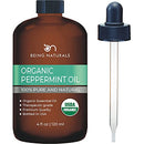 Organic Essential Oil - Huge 4 FL OZ - 100% Pure & Natural – Premium Natural Oil with Glass Dropper (Peppermint, 4 fl oz)