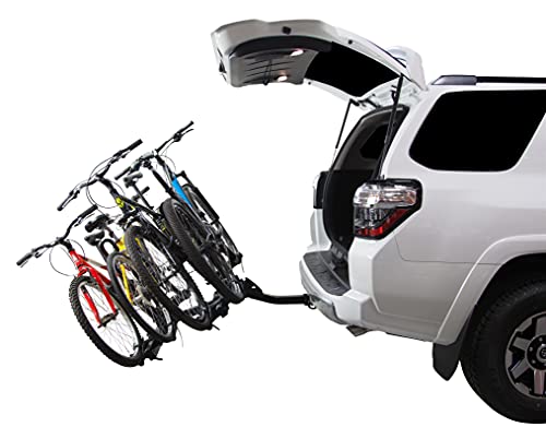 Saris Freedom Bike Hitch Car Rack, 4-Bicycle Carrier, Black