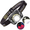 Necomi LED Rechargeable Headlamp,650 Lumens 1200mAh Battery 5 Modes Multi-Function Headlight Flashlight, Waterproof Head Torch with Red Light for Camping Running Cycling Fishing