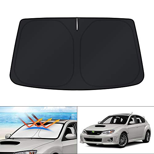 KUST Custom Fit Windshield Sun Shade for 2008-2015 Subaru Impreza WRX/WRX STI Sunshade Foldable Sun Visor Protector Blocks UV Rays Keep Your Car Cooler