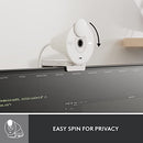 Logitech Brio 300 Full HD Webcam with Privacy Shutter, Noise Reduction Microphone, USB-C, Certified for Zoom, Microsoft Teams, Google Meet, Auto Light Correction - Off White