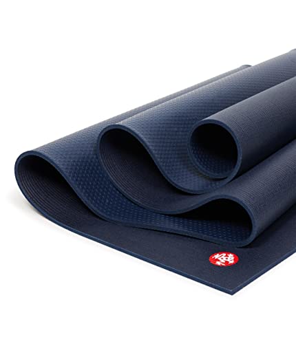 Manduka PRO Yoga Mat – Premium 6mm Thick Mat, Eco Friendly, Oeko-Tex Certified, Free of ALL Chemicals, High Performance Grip, Ultra Dense Cushioning for Support & Stability in Yoga, Pilates, Gym and Any General Fitness - 71 inches, Midnight