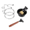 Shaving Razor Kit, 4Pcs Shaving Kit Manual Razor + Stainess Steel Stand Holder + Brush + Bowl Set, Best Fathers Day Gift
