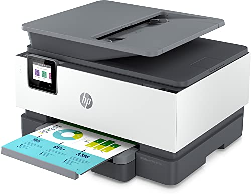 HP OfficeJet Pro 9010e All-in-One Wireless Printer-Print,Copy,Scan and Fax Inkjet Color Printer with Automatic Two-Sided Printing-Print Speed Color upto 18ppm and upto 250 Sheets Input Capacity-22A60D