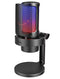 Gaming PC Microphone, Fifine AmpliGame USB Desktop Condenser RGB Control Mic for Recording Streaming Podcast YouTube on Mac/Computer/PS4/PS5, with Mute Button, Mic Gain, Headphone Jack, Monitoring-A8