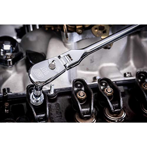 Gearwrench 3/8-inch Drive Cushion Grip Flex Teardrop Ratchet 90 Tooth