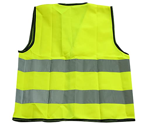 SagaSave 2 Pcs Children's Safety Vest, High Visibility Yellow Reflective Jacket for Kids, Teenagers (40 * 50CM)