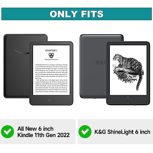Ayotu Slim Case for 6" All-New Amazon Kindle 11th Generation 2022 (Model:C2V2L3)- Colorful PU Leather Cover with Auto Wake/Sleep- ONLY Fits 6 inch Basic Kindle 2022 Release, Surfing in Kanagawa