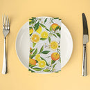 100pcs Lemon Guest Napkins 3 Ply Disposable Paper Yellow Citrus Fruit Lemons Dinner Hand Napkin for Bathroom Powder Room Lime Floral Tropical Summer Spring Party Decorative Towels (Lemon)