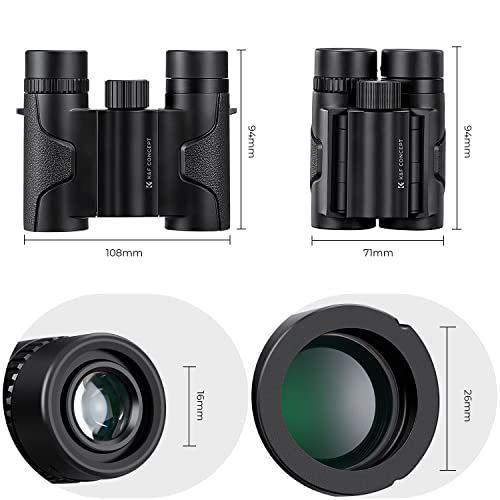 K&F Concept 8x21 Compact Binoculars Kids Adults, BAK4 Prism + FMC Broadband Green Film for Birdwatching、Outdoor Adventure、Show and Concert.
